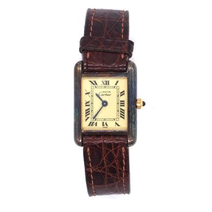CARTIER. Women’s Tank watch with a rectangular cas