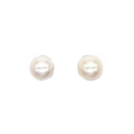 SCHROEDER. Boucles d'oreilles en or gris 18K et pe