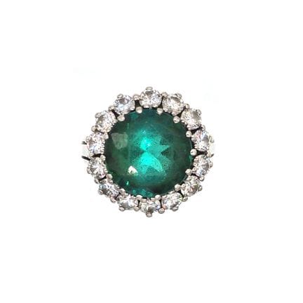 BAGUE en or blanc 18K, ornée au centre d’une impor