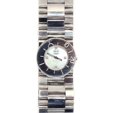 DINH VAN. Women's stainless steel watch with a mot