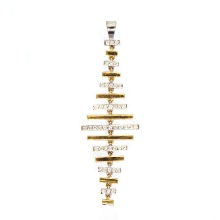PENDENTIF articulé en or 18K serti de brillants d'