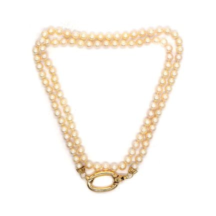 COLLIER de perles de culture avec un fermoir de fo