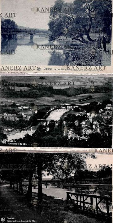 DIEKIRCH. Riunione di cartoline:
1) Le Pont sur la