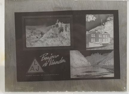 VIANDEN. Photographie positive sur plaque de verre