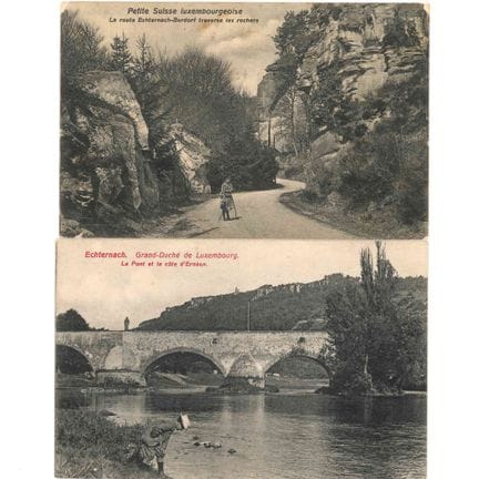 ECHTERNACH. 15 cartoline con vedute della Sûre, pa
