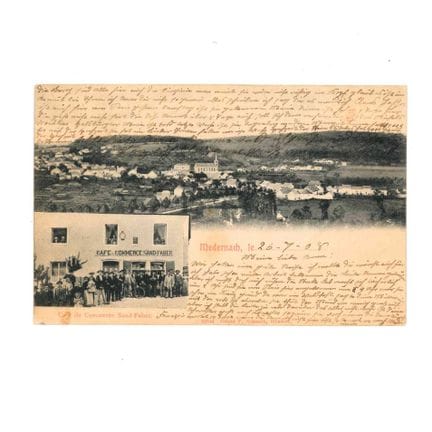 MEDERNACH. Carte postale d'un panorama avec vignet