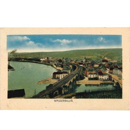 WASSERBILIG.  2 cartes avec panorama , une par Hou