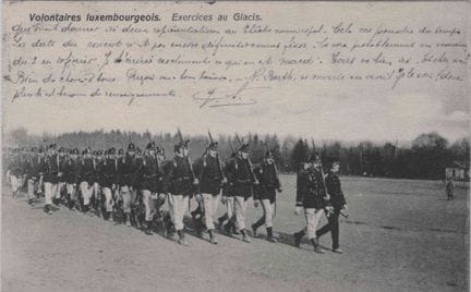 MILITARIA. Cartolina dei Volontari lussemburghesi: