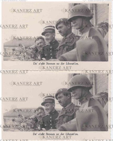 GUERRA II . Riunione di 2 cartoline "De' e'scht St