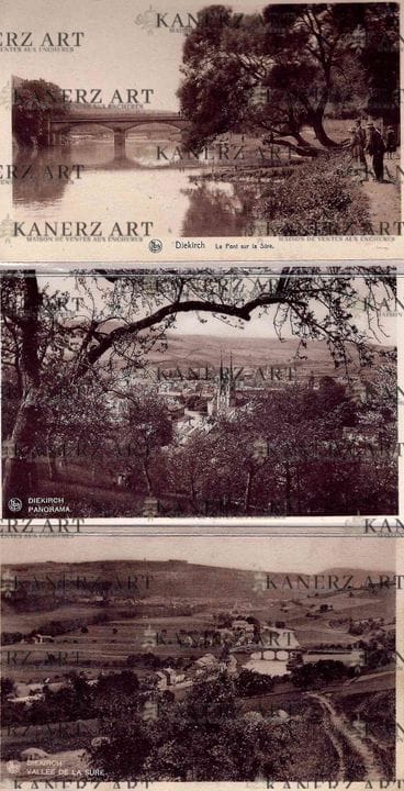 DIEKIRCH. Riunione di cartoline:
1) Le Pont sur la