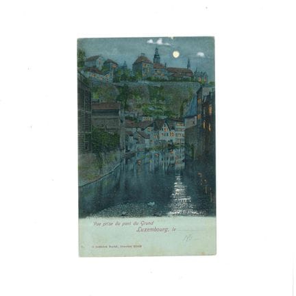 VDL. Cartolina con veduta dal ponte del Grund, eff