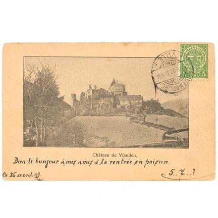 VIANDEN.  3 varte de panorama de Vianden de 1902 à