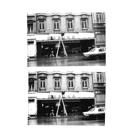 CAFE/COMMERCE. Réunion de 2 photographies de la de