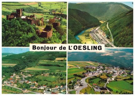 BOURSCHEID . Cartolina con 4 vignette degli anni '