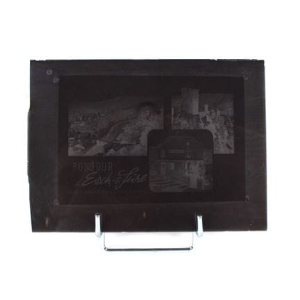 ESCH/SÛRE. Plaque de verre du projet de carte post