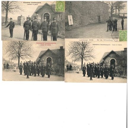 GUERRA I. Set di 7 carte del Corpo di Guardia del 