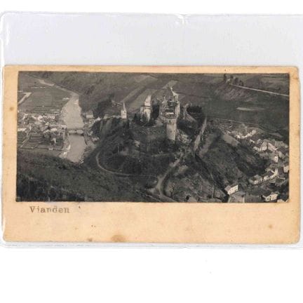 VIANDEN.  2 cartes anciennes de vue du Chateat ver