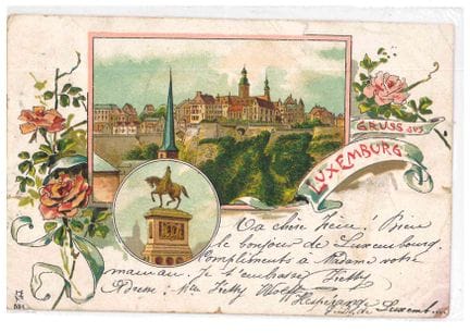VDL. Cartolina postale "Gruss aus Luxemburg".
1902