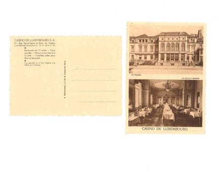 CASINO di Lussemburgo. Set di 4 cartoline identich