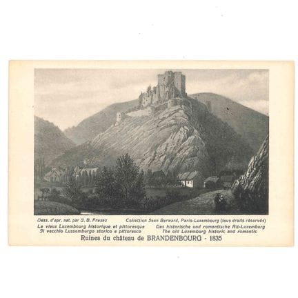 BRANDENBOURG. Mappa delle rovine del castello di B