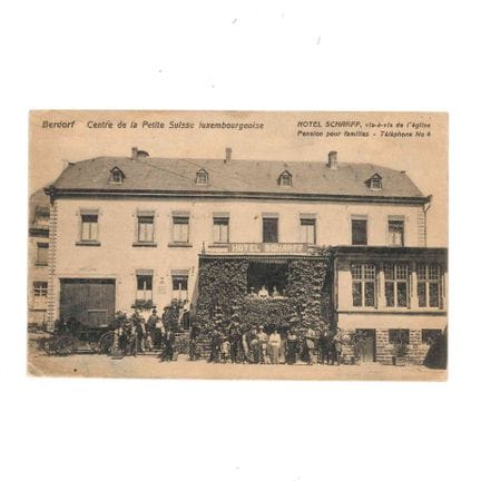 BERDORF. Cartolina postale dell'Hotel Scharff.
Bel