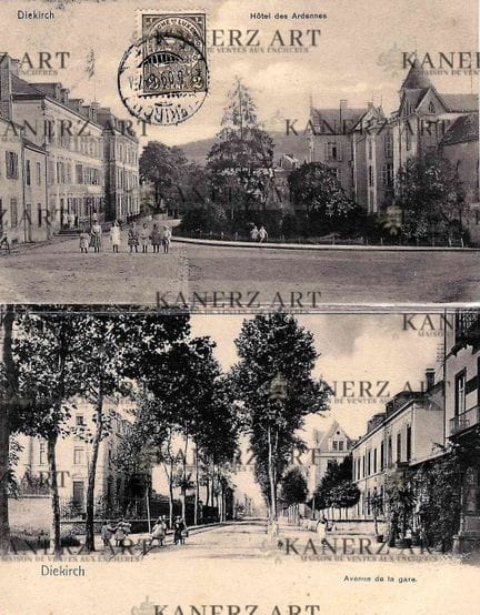 DIEKIRCH. Riunione di cartoline:
1) Avenue de la g