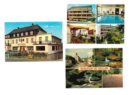 HALLER. Serie di 3 cartoline semi-moderne degli an