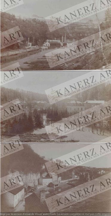 VDL.  Ensemble de 5 photographies collées sur cart