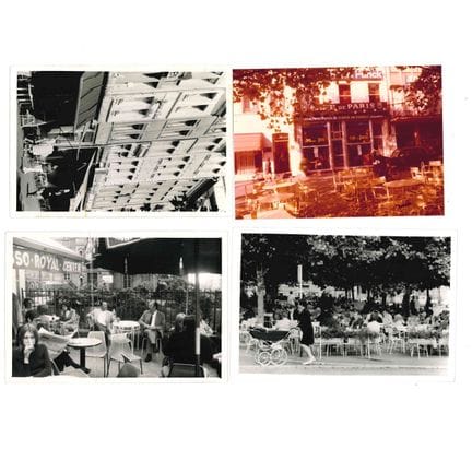 CAFE-COMMERCE. Réunion de 27 photographies de terr