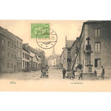 WILTZ.  Une carte postale de la Grand'rue de Wiltz