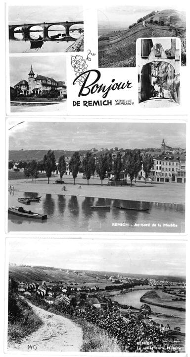 REMICH. Réunion de 14 cartes postales en N&B des a