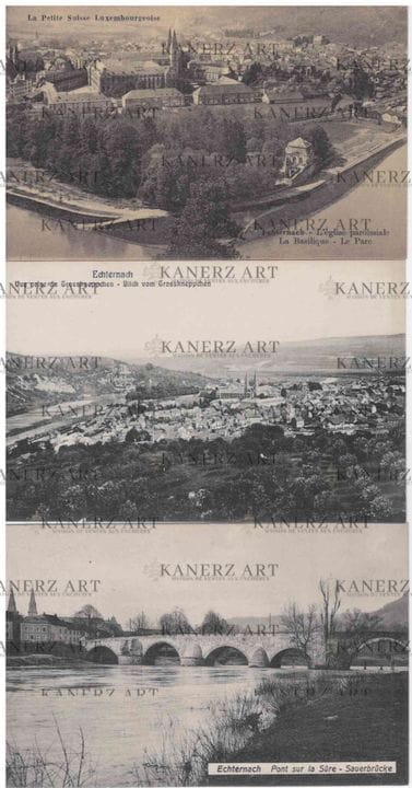 ECHTERNACH: 1. vista da Grosskneppchen, P.C. Schor