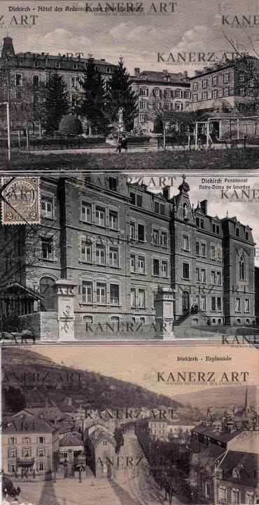 DIEKIRCH. Riunione di cartoline:
1) Hôtel des Arde