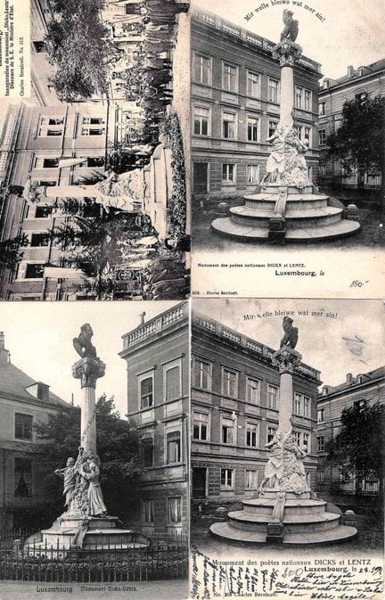 VDL. Riunione di cartoline del monumento Dicks-Len