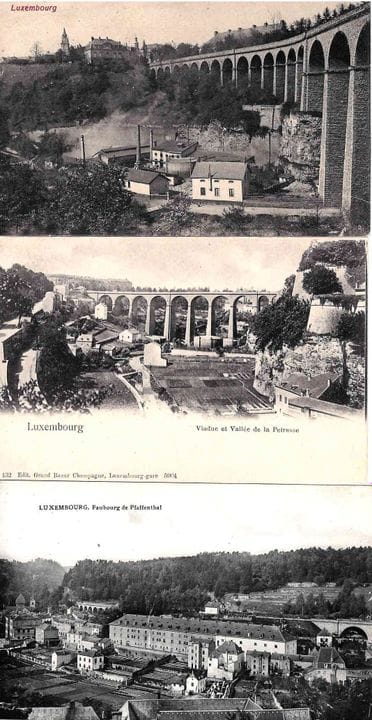 VDL. Riunione di 3 cartoline della Pétrusse, edizi