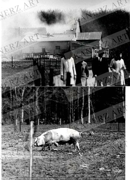 BERDORF. Set di 4 foto stampa del villaggio di BER