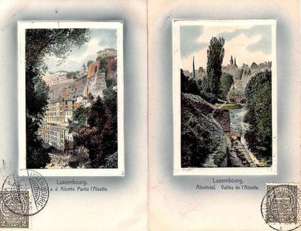 VDL. Riunione di 2 cartoline su carta goffrata pub