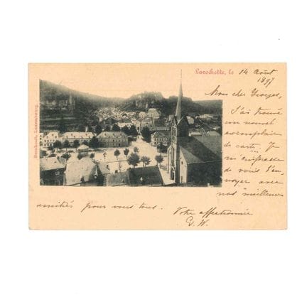 LAROCHETTE. Cartolina postale con una veduta panor