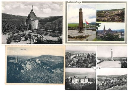 "WILTZ. Réunion de 4 cartes des années 50 et 60.
O