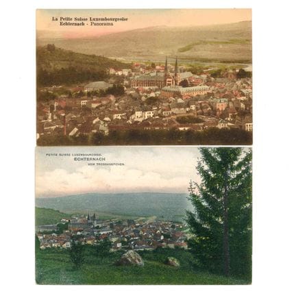 ECHTERNACH. Riunione di 39 cartoline panoramiche d