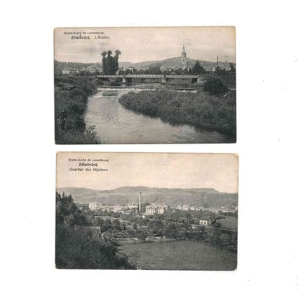 ETTELBRUCK. Due cartoline di Bernoeft: il quartier