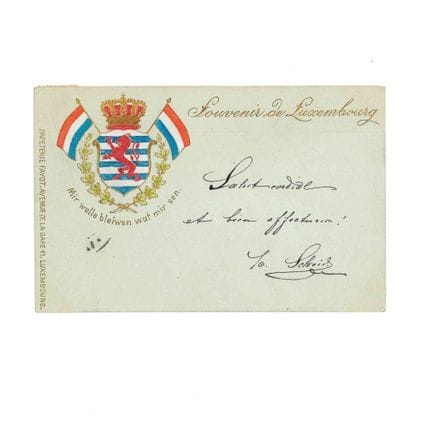 PATRIOTTISMO. Cartolina patriottica con bandiera, 