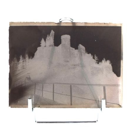 PLAQUE de VERRE du Château de Vianden.
Vers 1905-1