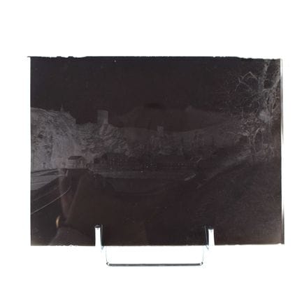 ESCH/SÛRE. Plaque de verre d'une vue du village pr
