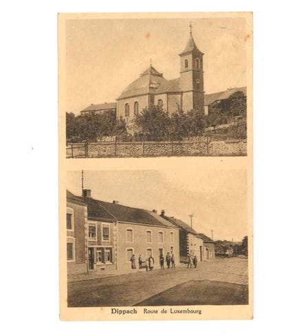 DIPPACH. Cartolina con due immagini: la chiesa e l