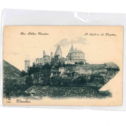 VIANDEN.  Carte ancienne du Château , 1900, par St