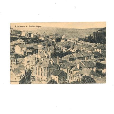 DIFFERDANGE. Cartolina postale “Panorama” di Diffe