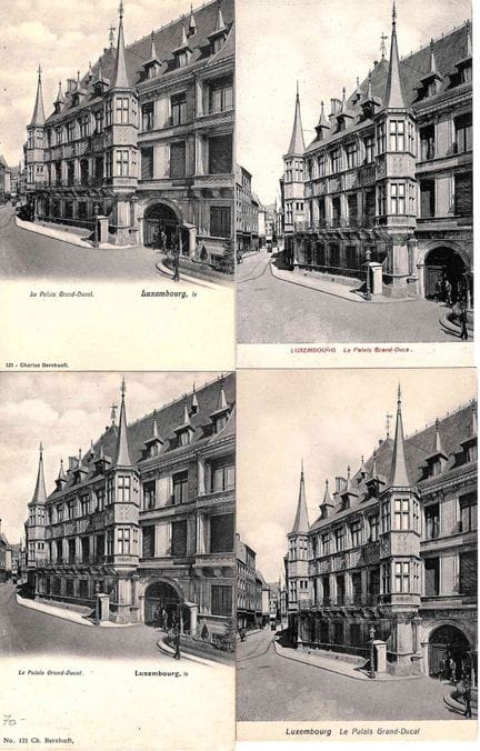VDL. Riunione di 3 cartoline del Palazzo Granducal