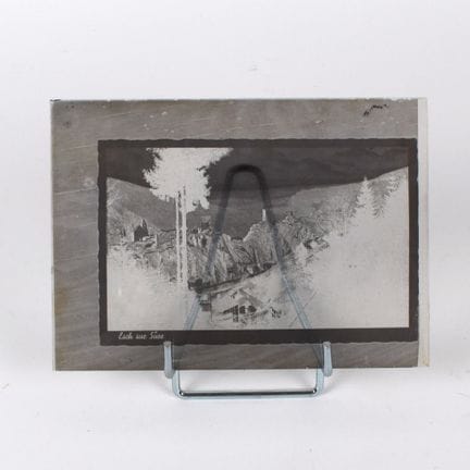 ESCH/SÛRE. Plaque de verre d'un projet de carte po