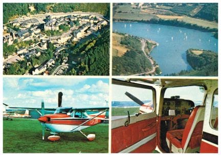 PUBBLICITÀ/AVIAZIONE. Cartolina con 4 immagini per
